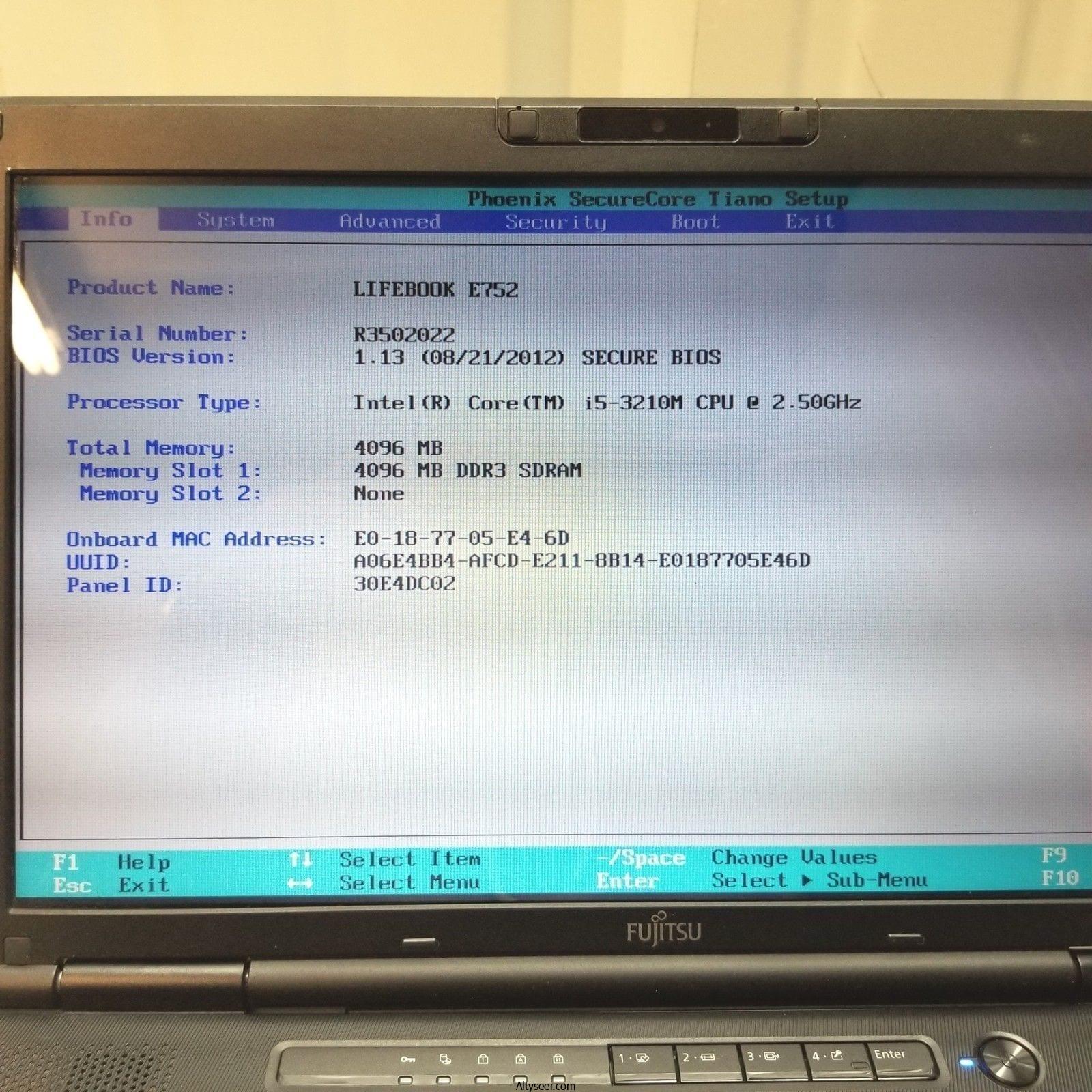 fujitsu lifebook e752