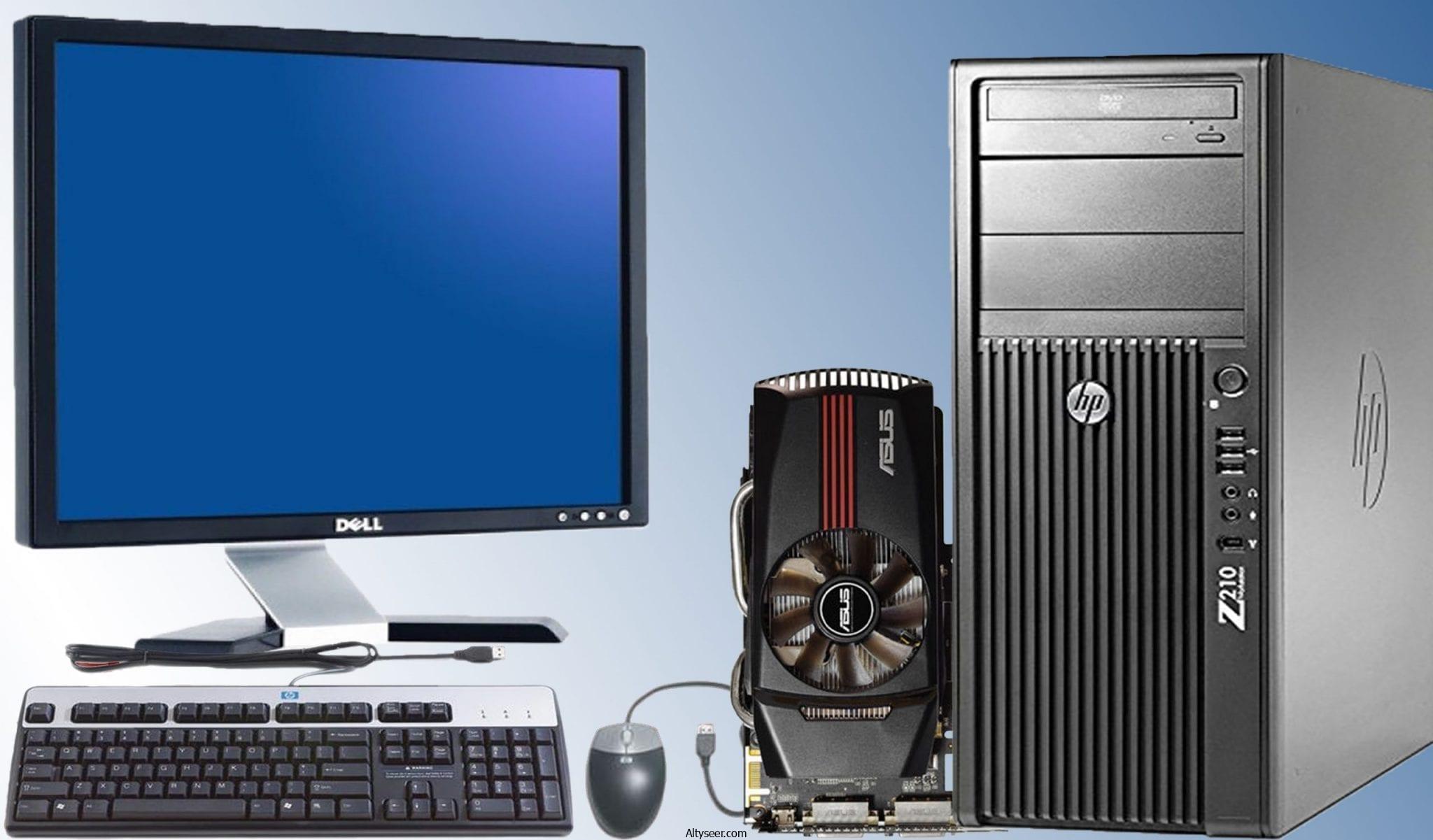 كمبيوتر كامل - HP Z210 بكارت GTX 560 - شاشة 19 بوصة - كيبورد و ماوس