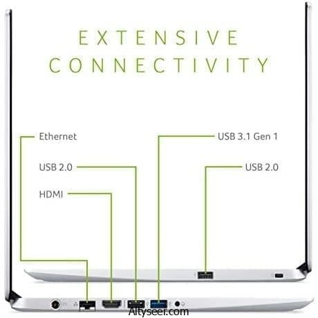 Acer Aspire 5 Slim Laptop, 15.6 inches Full HD IPS Display, AMD Ryzen 3 3200U, Vega 3 Graphics, 4GB DDR4, 128GB SSD, Backlit Keyboard, Windows 10 in S Mode, A515-43-R19L, Silver - الصورة 4