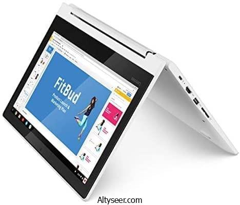 Lenovo Chromebook C330 2-in-1 Convertible Laptop, 11.6-Inch HD (1366 x 768) IPS Display, MediaTek MT8173C Processor, 4GB LPDDR3, 64 GB eMMC, Chrome OS, 81HY0000US, Blizzard White