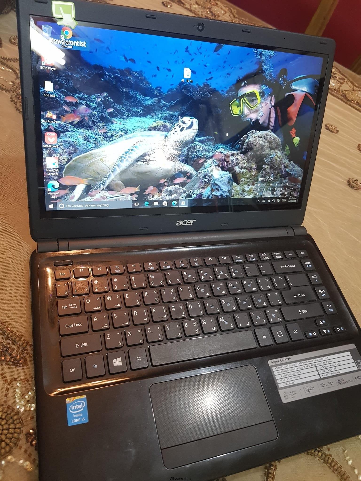 Acer Aspire E1-472P Laptop - Intel Core i5-4200U,14 Inch Touchscreen الرائع السريع بشاشة تعمل باللمس - الصورة 8