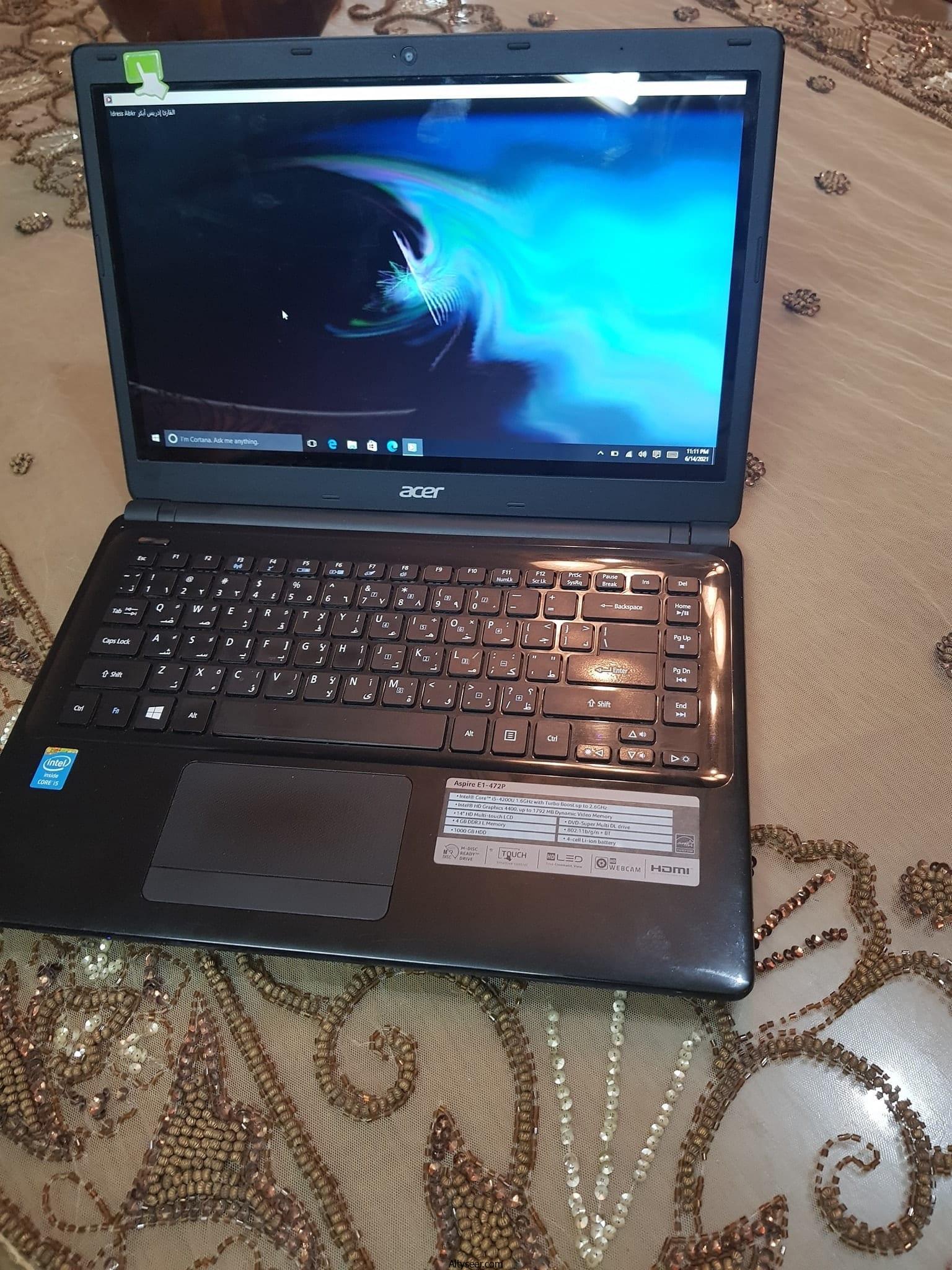 Acer Aspire E1-472P Laptop - Intel Core i5-4200U,14 Inch Touchscreen الرائع السريع بشاشة تعمل باللمس - الصورة 6