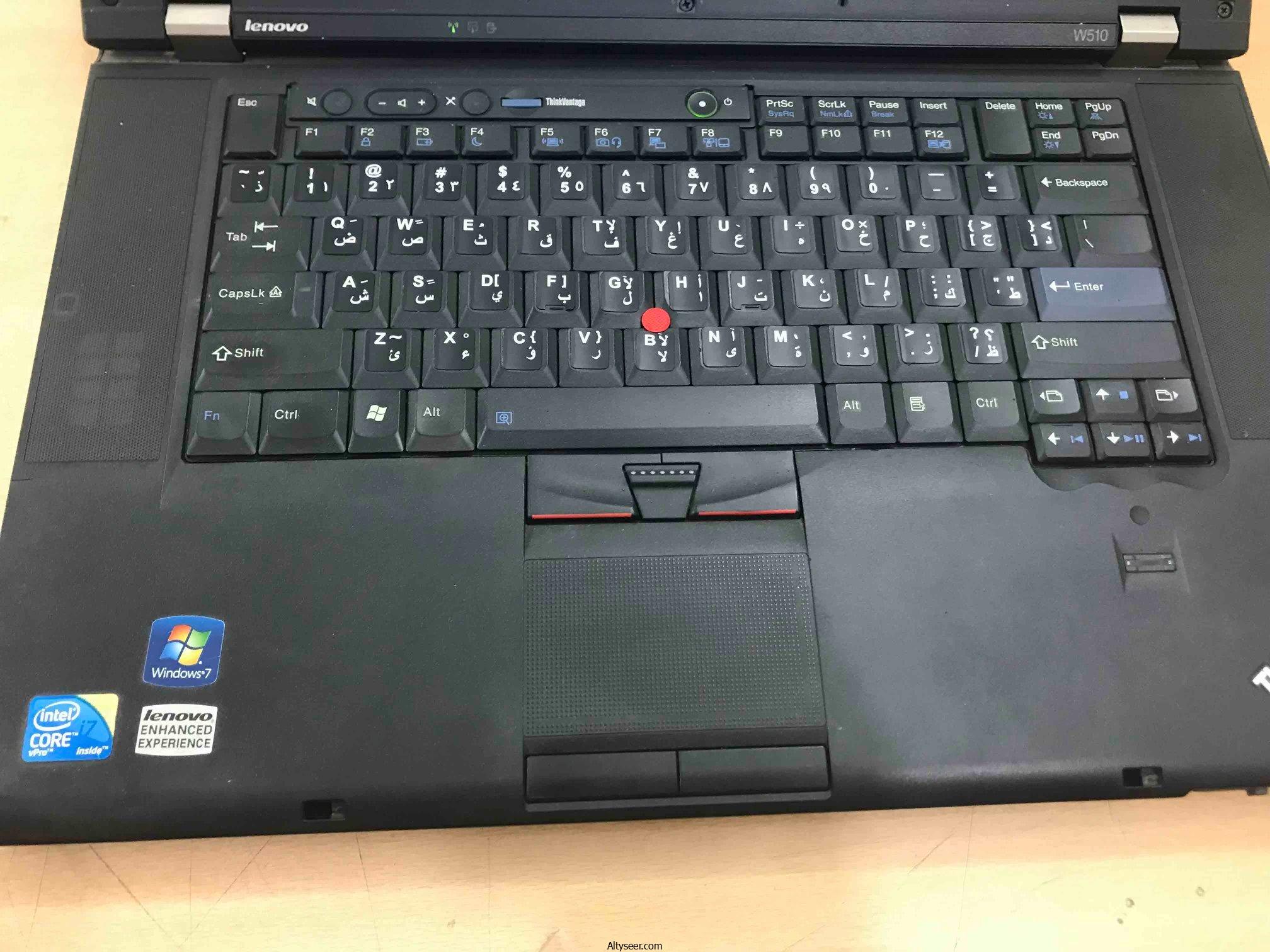 Lenovo ThinkPad W510 Laptop 15.6 Quad Core i7 1.73GHz 4GB 320GB DVDRW NVIDIA 1GB - الصورة 3