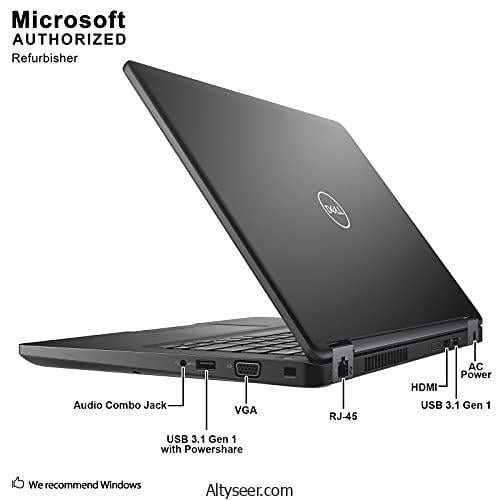 Dell Latitude 5490 / Intel 1.7 GHz Core i5-8350U Quad Core CPU / 8GB RAM / 256GB SSD / 14 FHD (1920 x 1080) Display / HDMI / USB-C / Webcam / Windows 10 Pro (Renewed) - الصورة 6