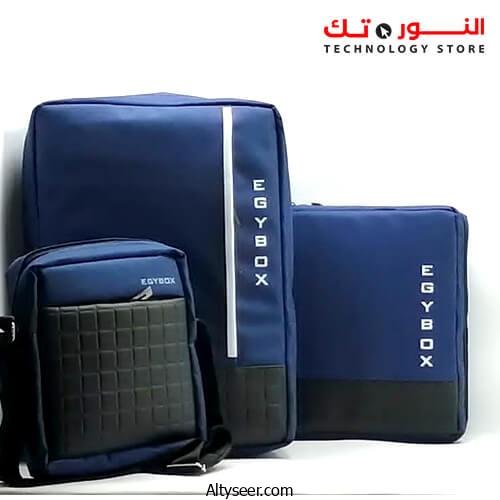 شنطة ظهر 3 في 1 من ايجي بوكس 3 شنط ظهر 17 بوصة ولاب شيرا وشنطة كتف صغيرة