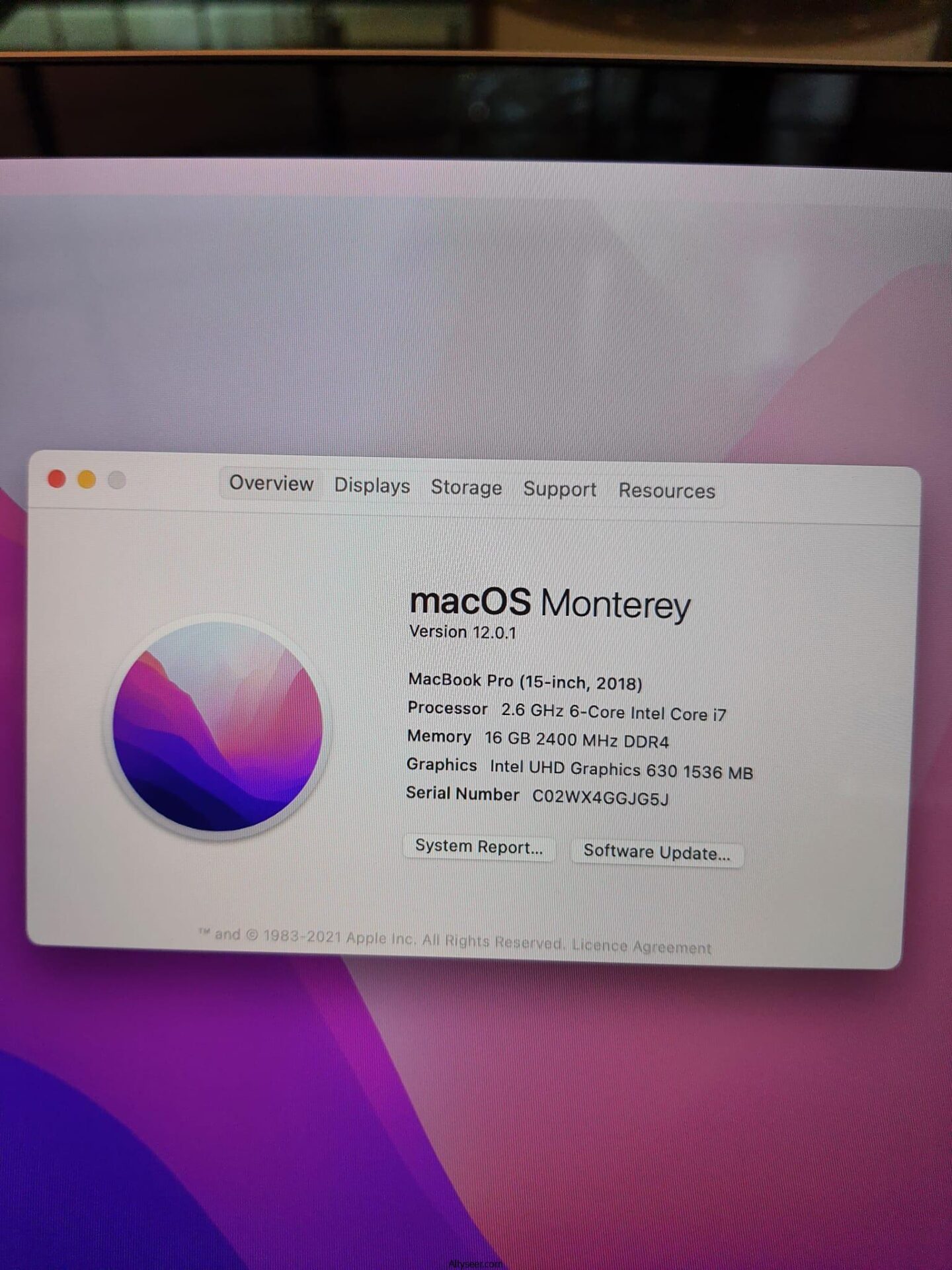 Apple macbook Pro 2018 . Processor core i7 Ram 16 Hard 512 giga m2 - الصورة 7