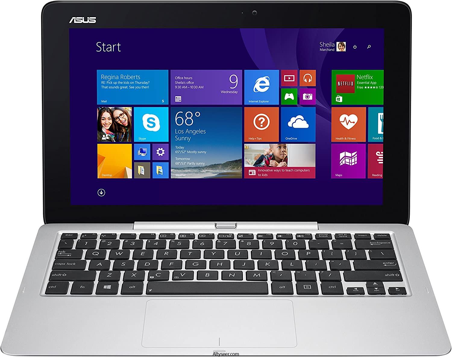 ASUS لاب توب ترانسفورمر T200TA Ultraportable - معالج انتل Atom - 2 جيجابايت رام - 32 جيجابايت SSD - شاشة 11.6 بوصة عالية الجودة - معالج رسومات انتل - Windows 8.1 - أزرق