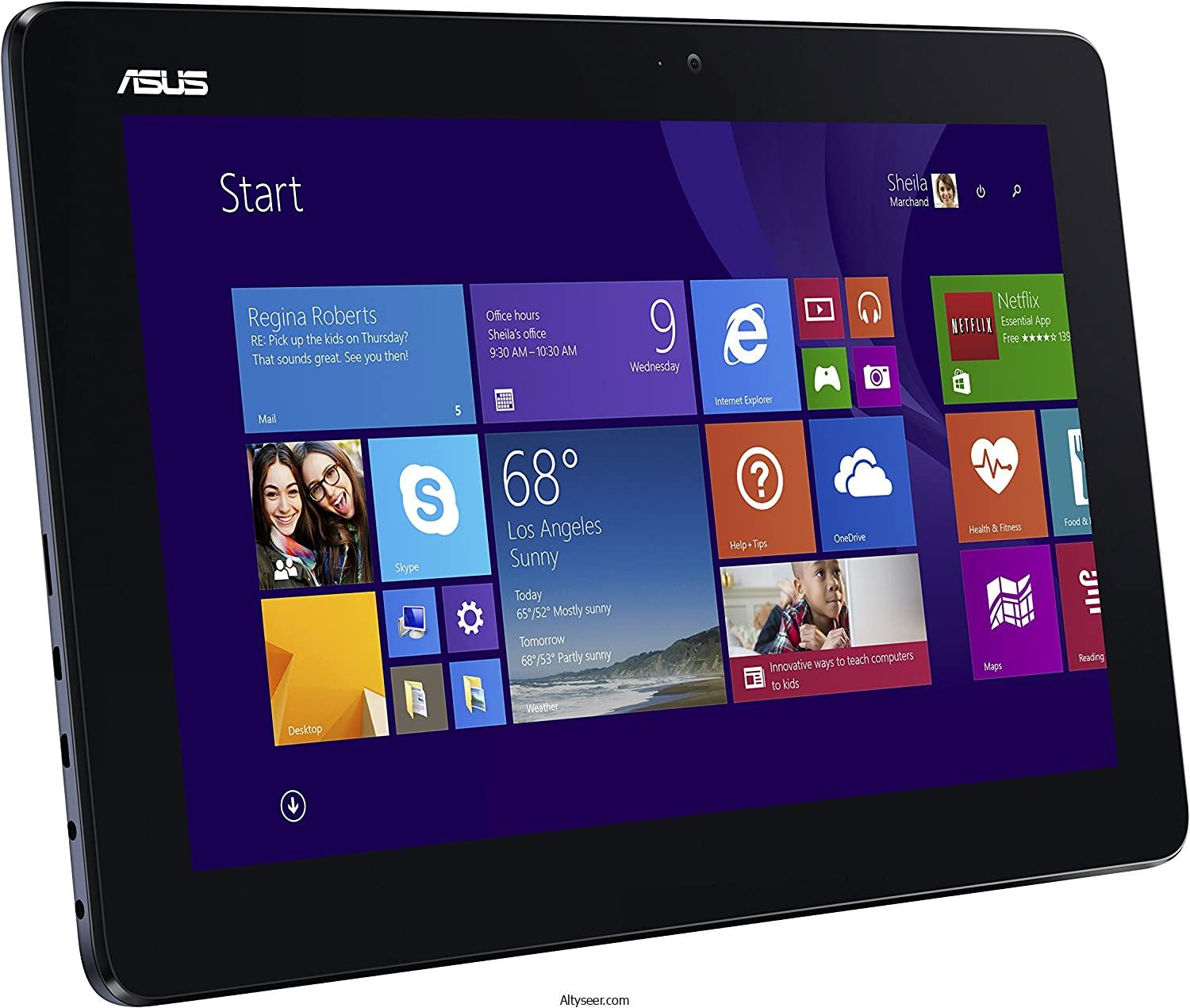 ASUS لاب توب ترانسفورمر T200TA Ultraportable - معالج انتل Atom - 2 جيجابايت رام - 32 جيجابايت SSD - شاشة 11.6 بوصة عالية الجودة - معالج رسومات انتل - Windows 8.1 - أزرق - الصورة 2