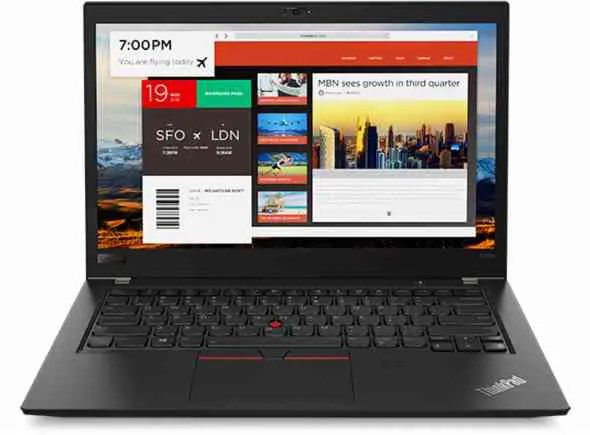 ⁦Lenovo ThinkPad T480 14" HD Business Laptop (Intel 8th Gen Quad-Core i7-8550U, 8GB DDR4 RAM, 256GB   M.2 SSD) Fingerprint, Thunderbolt 3 Type-C, WiFi, Windows 10 Pro - Black⁩ - الصورة ⁦2⁩