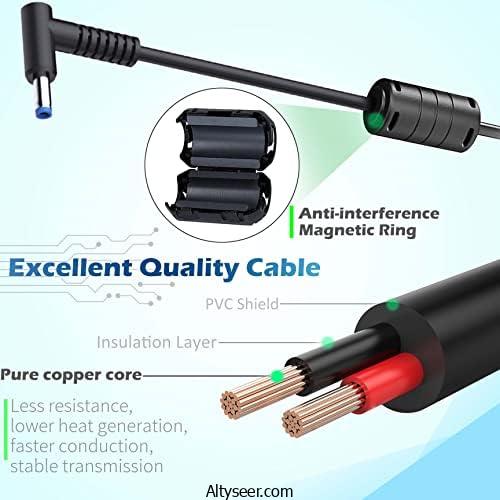 شاحن تيار متردد 65 وات للاب توب اتش بي انفي 13 15 17 15m 17m X360 15-1039wm 15-1033wm 15-1010dx 15-w237cl 15-w110nr 15-ee1093cl 15m-eu0033dx 15-u010dx 17m-ch0013dx مع سلك طاقة، موصل أسطواني - الصورة 5