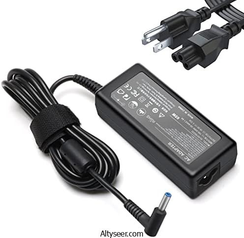 شاحن تيار متردد 65 وات للاب توب اتش بي انفي 13 15 17 15m 17m X360 15-1039wm 15-1033wm 15-1010dx 15-w237cl 15-w110nr 15-ee1093cl 15m-eu0033dx 15-u010dx 17m-ch0013dx مع سلك طاقة، موصل أسطواني