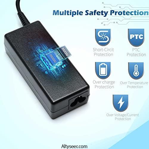 شاحن تيار متردد 65 وات للاب توب اتش بي انفي 13 15 17 15m 17m X360 15-1039wm 15-1033wm 15-1010dx 15-w237cl 15-w110nr 15-ee1093cl 15m-eu0033dx 15-u010dx 17m-ch0013dx مع سلك طاقة، موصل أسطواني - الصورة 2