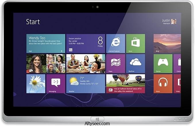 Acer Aspire P3-171-6820 Detachable 2 in 1 Touchscreen Ultrabook (Windows 8, Intel Core i5-3339Y 1.5 GHz, 11.6" LED-lit Screen, Storage: 120 GB, RAM: 4 GB) Silver - الصورة 4