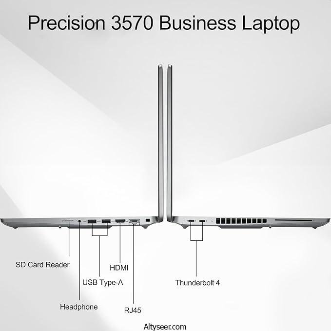 ديل بريسيجن 3570 – محطة عمل محمولة احترافية معالج Intel Core i5-1235U – كرت NVIDIA Quadro T550 – رام 8GB DDR5 – تخزين 256GB SSD - الصورة 5