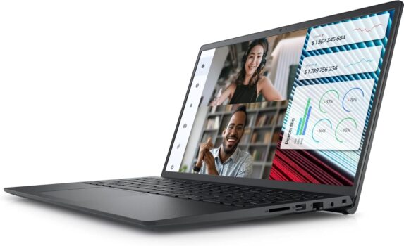 Dell Vostro 3530 Laptop - 13th Intel Core i7-1355U 10-Cores, 8GB RAM, 512GB SSD, Intel UHD Graphics, 15.6" FHD (1920 x 1080) 120Hz 250 nits Anti-Glare LED Backlit Narrow border, Ubuntu - Carbon Black