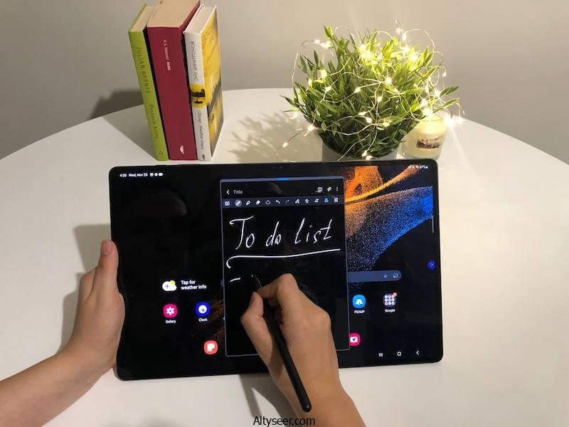 Samsung Galaxy Tab S8 Ultra | التابلت العملاق بشاشة 14.6 بوصة وأداء يضاهي اللابتوب (5G)-رام 12 جيجا بايت 256 جيجا، شبكة5G ،شريحة واحدة