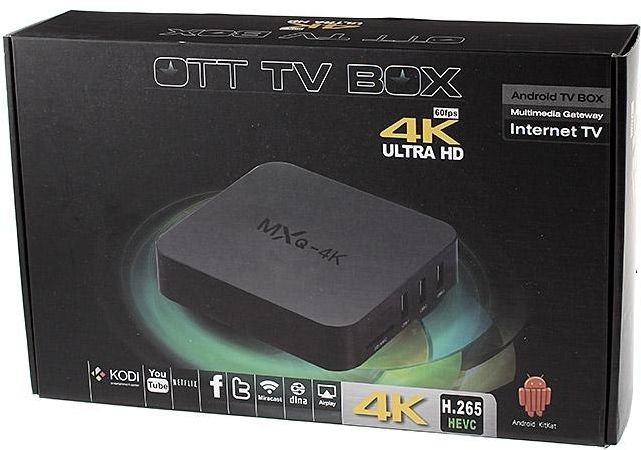 Ott tv box 4k ultra Hd mxq -4K