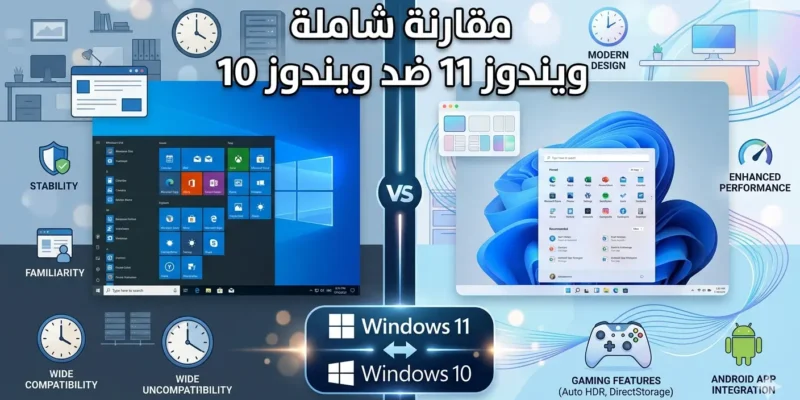 مقارنة شاملة بين Windows 10 و Windows 11: أيهما يناسبك؟